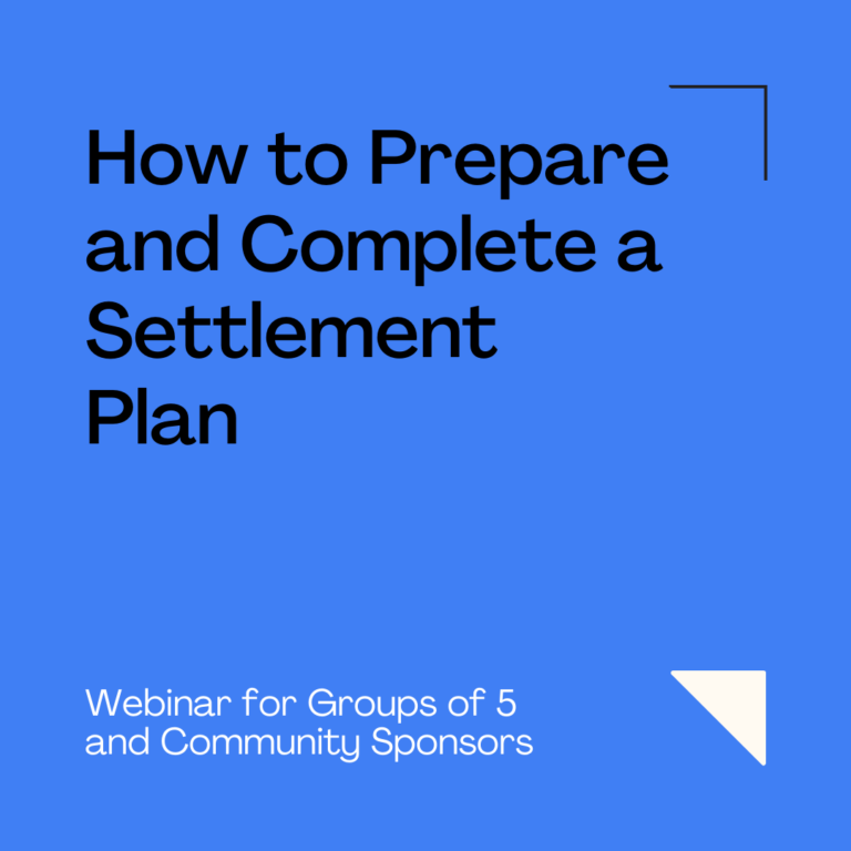 How to Prepare and Complete a Settlement Plan – For G5’s & CS’