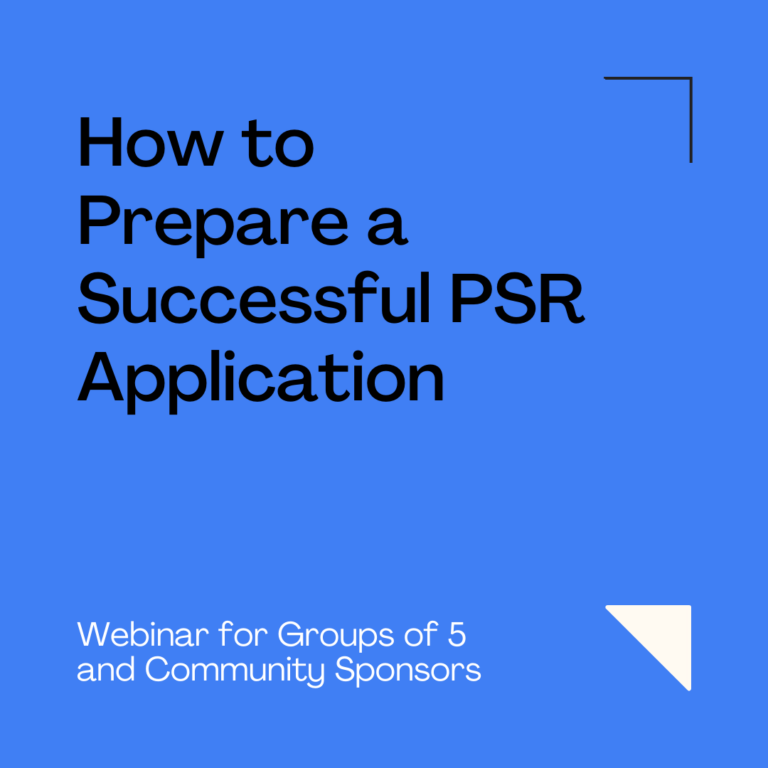 How to Prepare a Successful PSR Application – Webinar for G5’s & CS’