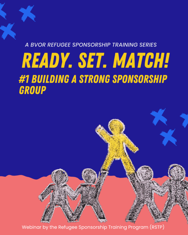 Ready Set Match #1: Building a Strong BVOR Sponsorship Group (Online 4-part training series, Canada-wide)