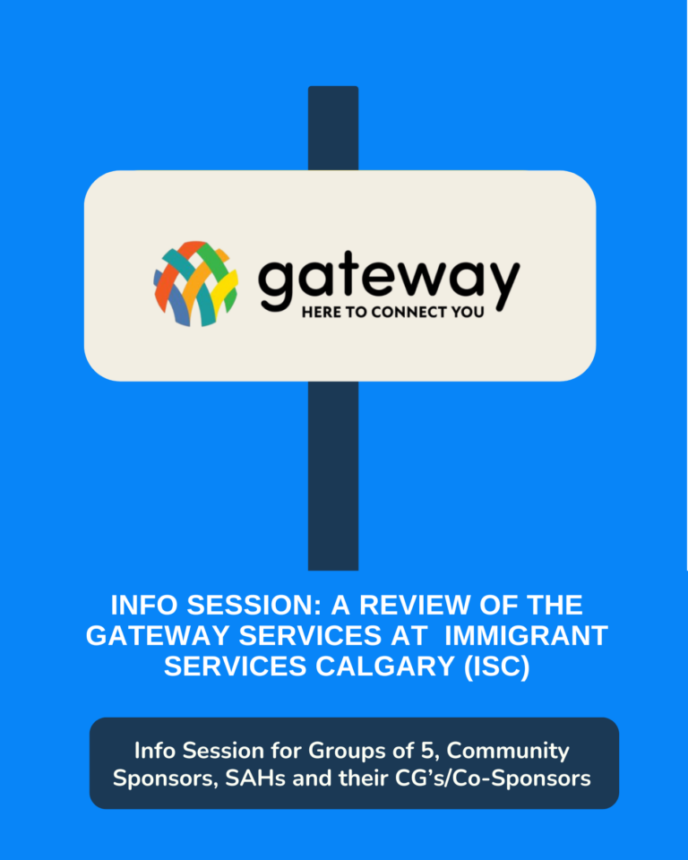 Info Session: Showcasing the Gateway Services at Immigrant Services Calgary (ICS) (Webinar for PSR sponsors in Calgary)