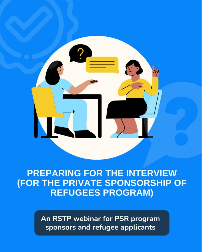 Preparing for the Interview (Online webinar for PSR Sponsors and Refugees)