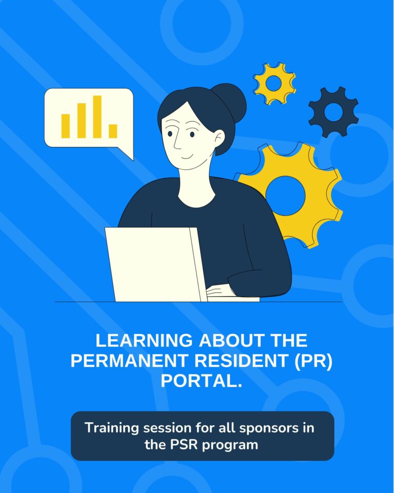 Webinar for PSR Sponsors: Learning About the Permanent Resident Portal (Online Canada-wide or in-person in Saskatoon)
